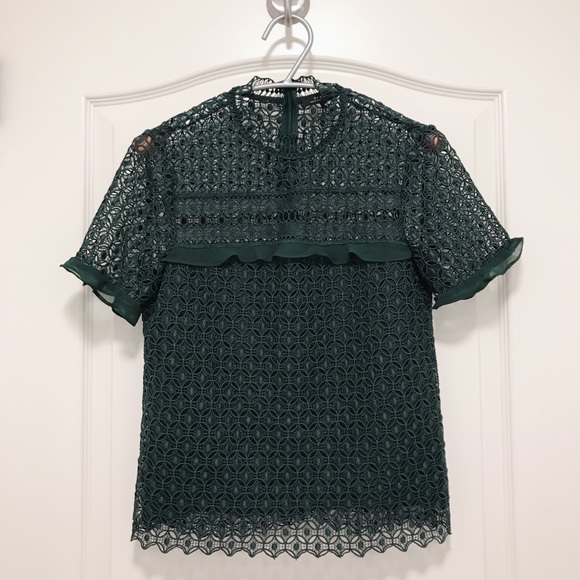🚫SOLD 08/16🚫 ZARA Crochet Lace Blouse- Sz S - Picture 2 of 6